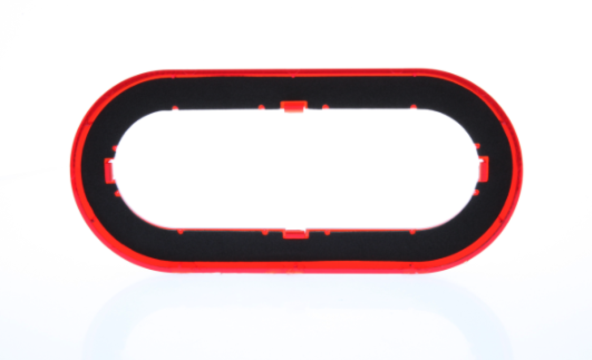 A78RXB Red reflex snap-on trim ring, FMVSS "A"